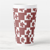 Silhueta de flores em padrão. カフェラテマグ (正面)