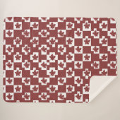 Silhueta de flores em padrão. シェルパブランケット (正面(横))