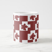 Silhueta de flores em padrão. ジャンボコーヒーマグカップ (正面)