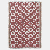 Silhueta de flores em padrão. スローブランケット (正面縦)