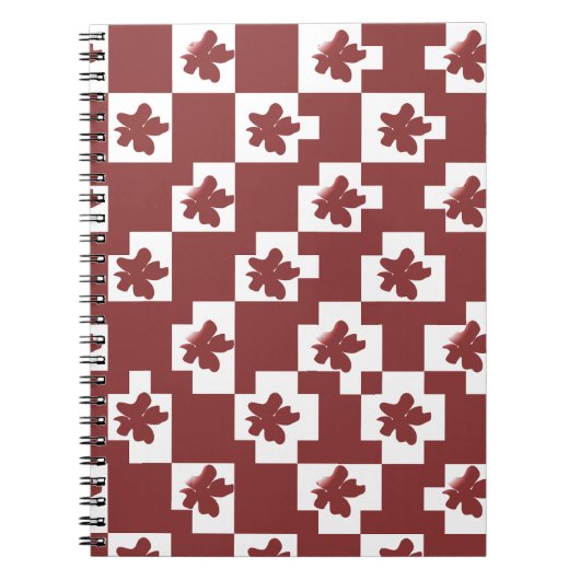 Silhueta de flores em padrão. ノートブック (正面)