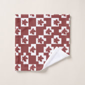 Silhueta de flores em padrão. バスタオルセット (ウォッシュタオル)