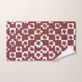 Silhueta de flores em padrão. バスタオルセット (ハンドタオル)