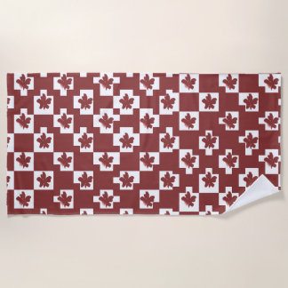 Silhueta de flores em padrão. ビーチタオル