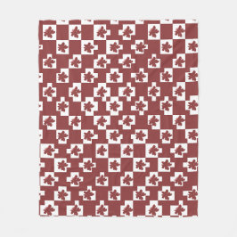 Silhueta de flores em padrão. フリースブランケット