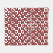 Silhueta de flores em padrão. フリースブランケット (正面(横))