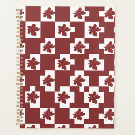 Silhueta de flores em padrão. プランナー手帳