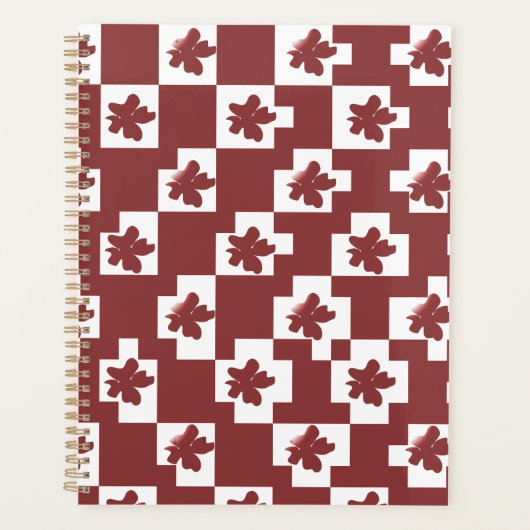 Silhueta de flores em padrão. プランナー手帳 (正面)