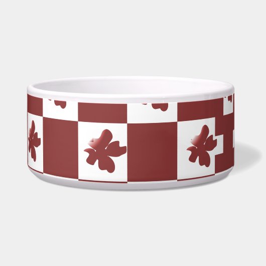 Silhueta de flores em padrão. ボウル (右)