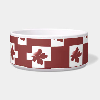 Silhueta de flores em padrão. ボウル