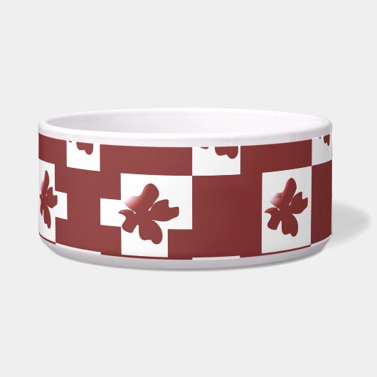 Silhueta de flores em padrão. ボウル (正面)