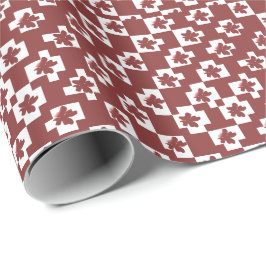 Silhueta de flores em padrão. ラッピングペーパー