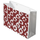 Silhueta de flores em padrão. ラージペーパーバッグ (正面アングル)