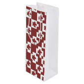 Silhueta de flores em padrão. ワインギフトバッグ (正面アングル)