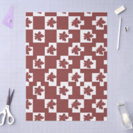 Silhueta de flores em padrão. 薄葉紙