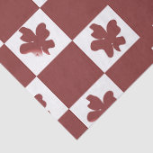 Silhueta de flores em padrão. 薄葉紙 (詳細)