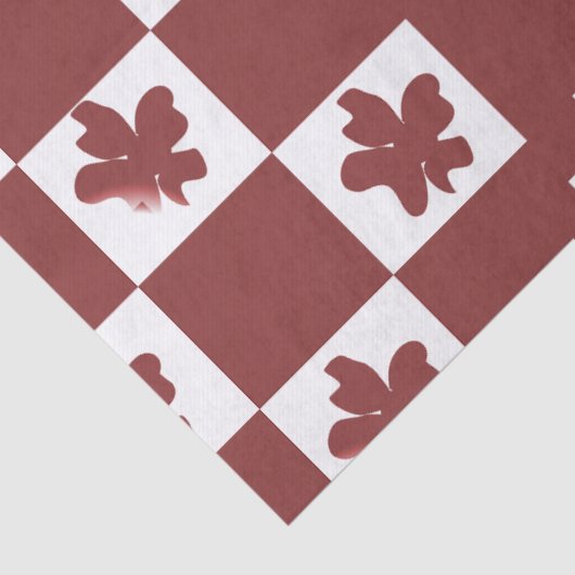 Silhueta de flores em padrão. 薄葉紙 (詳細)