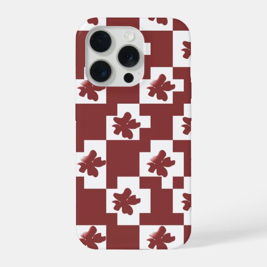 Silhueta de flores em padrão. iPhoneケース (裏面)