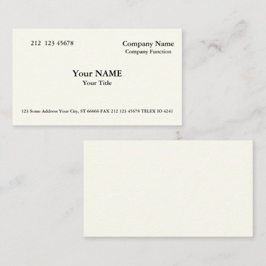 Silian Rail Bone Business Card 名刺 (正面/裏面)