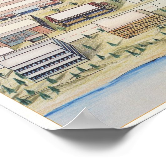 Silicon Valley Map (No Company Names) ポスター (角)