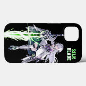 SILK BLADE Anime Samurai Girl - Dark Black Case-Mate iPhoneケース (裏面 (横))