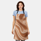 Silk Fabric Texture Gold Background-97082 エプロン (着用した状態)