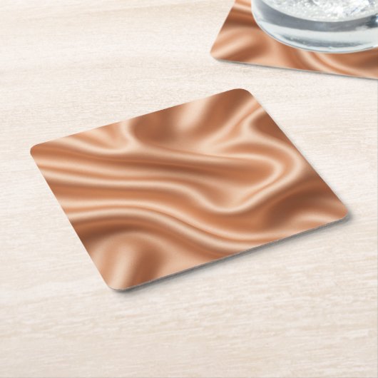 Silk Fabric Texture Gold Background-97082 スクエアペーパーコースター (アングル)