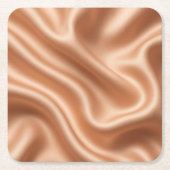Silk Fabric Texture Gold Background-97082 スクエアペーパーコースター (正面)