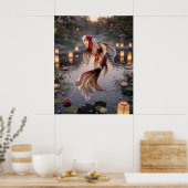 Silk Koi Lantern Pond ポスター (キッチン)