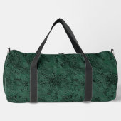 Silk Moire Small Pattern in Forest Green ダッフルバッグ (正面)