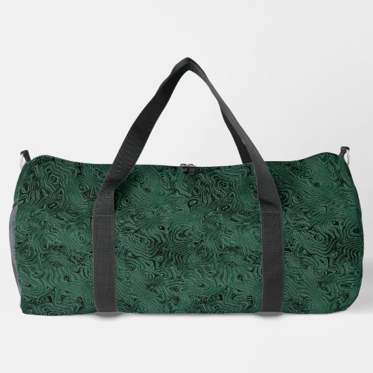 Silk Moire Small Pattern in Forest Green ダッフルバッグ (裏面)