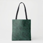 Silk Moire Small Pattern in Forest Green トートバッグ (正面)
