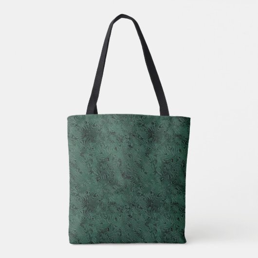 Silk Moire Small Pattern in Forest Green トートバッグ (裏面)