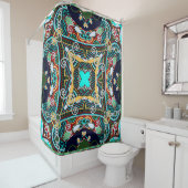 silk neck scarf or kerchief square pattern design シャワーカーテン (インサイチュ)