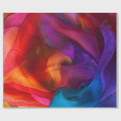 Silk rainbow scarfbackground,color,abstract,fabric ラッピングペーパー (フラット)
