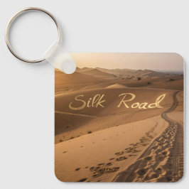 Silk Road Desert Landscape Typography Art キーホルダー
