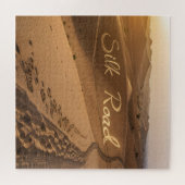 Silk Road Desert Landscape Typography Art ジグソーパズル (横)