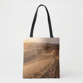 Silk Road Desert Landscape Typography Art トートバッグ