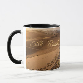 Silk Road Desert Landscape Typography Art マグカップ