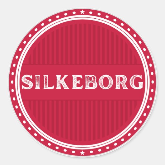 Silkeborg City Pride Emblem – Danish Identity ラウンドシール (正面)