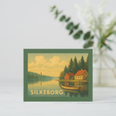 Silkeborg Denmark Lake ポストカード (スタンド正面)