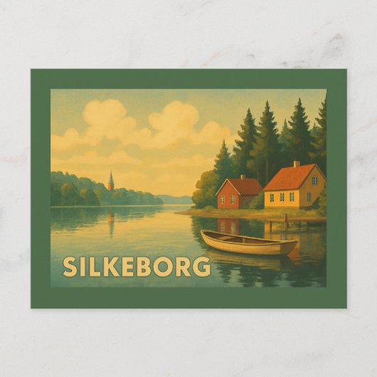 Silkeborg Denmark Lake ポストカード (正面)