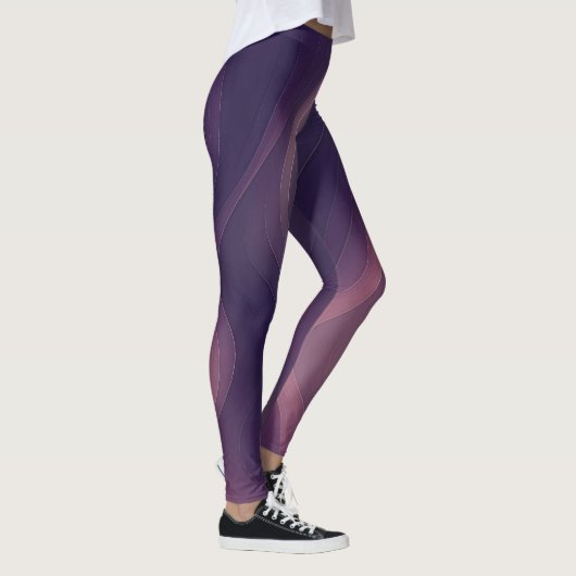 Silken Pulse – Abstract Elegance Leggings Design レギンス (右)