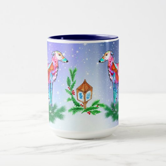 Silken Windhound Christmas マグカップ (中央)