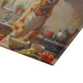 Silken Windhound Cooking in Kitchen カッティングボード (角)