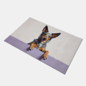 Silken Windhound Doormat Art ドアマット (アングル)