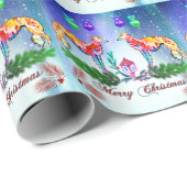 Silken Windhound Merry Christmas ラッピングペーパー (ロールコーナー)