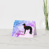 Silken Windhound Merry Christmas Card カード (正面)