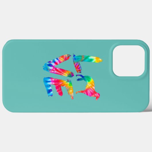 Silken Windhound Tie Dye Love Dog Mom Dad  Case-Mate iPhoneケース (裏面 (横))