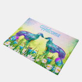 Silken Windhound Welcome ドアマット (アングル)